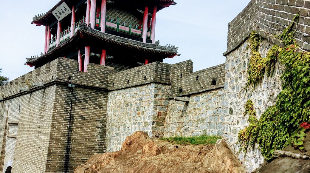 This is when you first start to climb up on the wall.