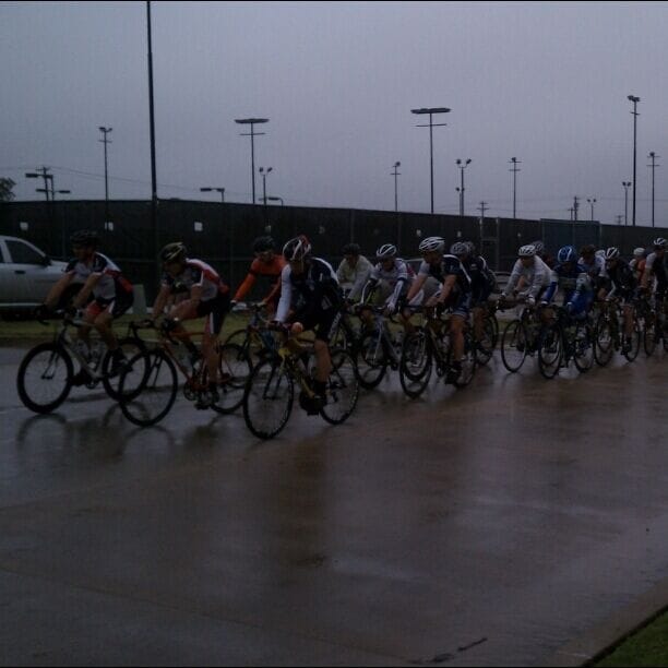 Bison bicycle classic on a rainy saturday morning. 