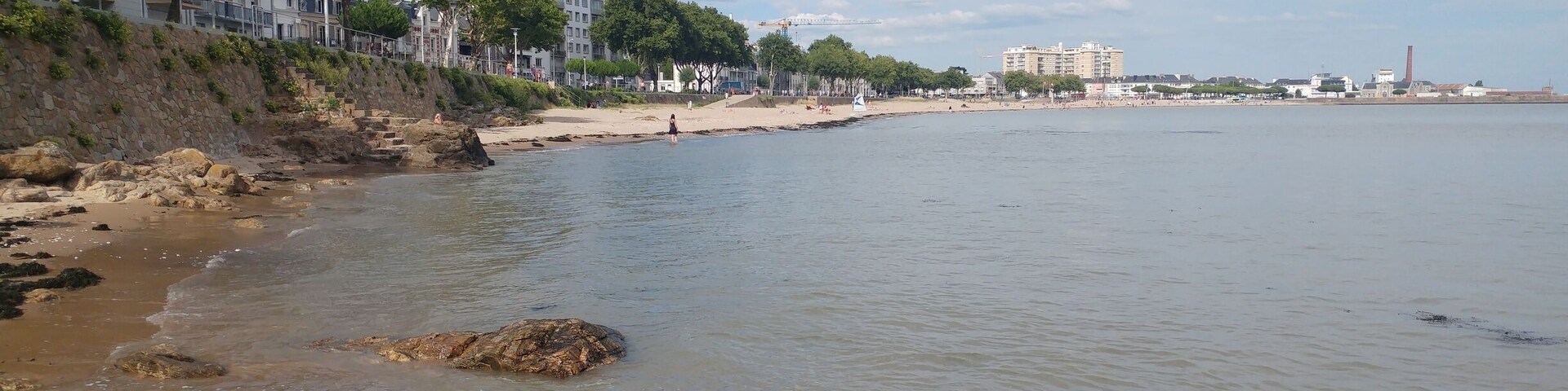 Quite nice sandy beach, unfortunately water is not very clean.