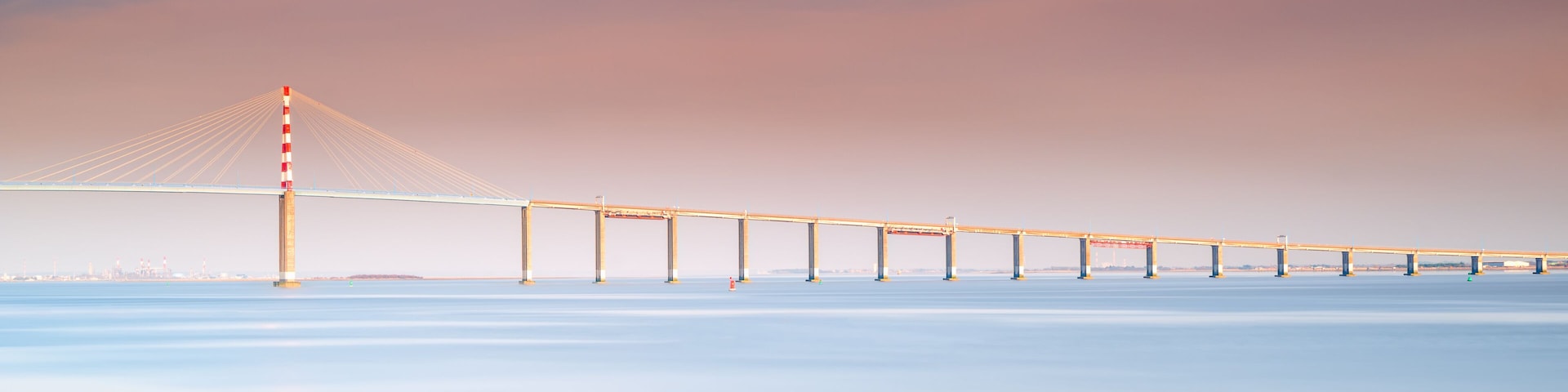 Sainte-Nazaire bridge over Loire river, Loire-Atlantique, France