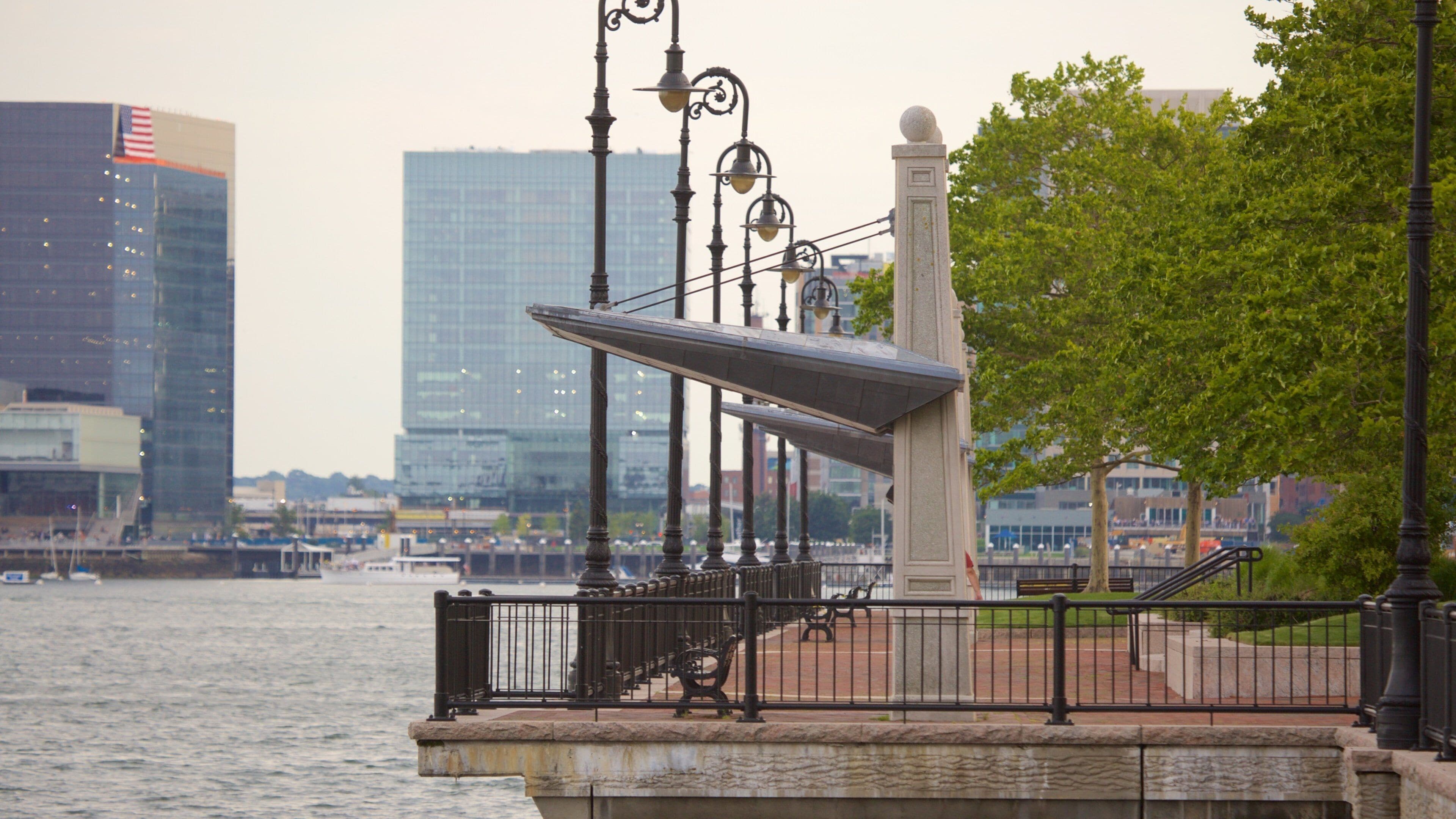 East Boston showing a river or creek and cbd