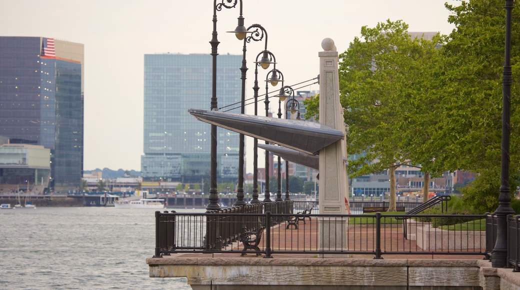 East Boston showing a river or creek and cbd