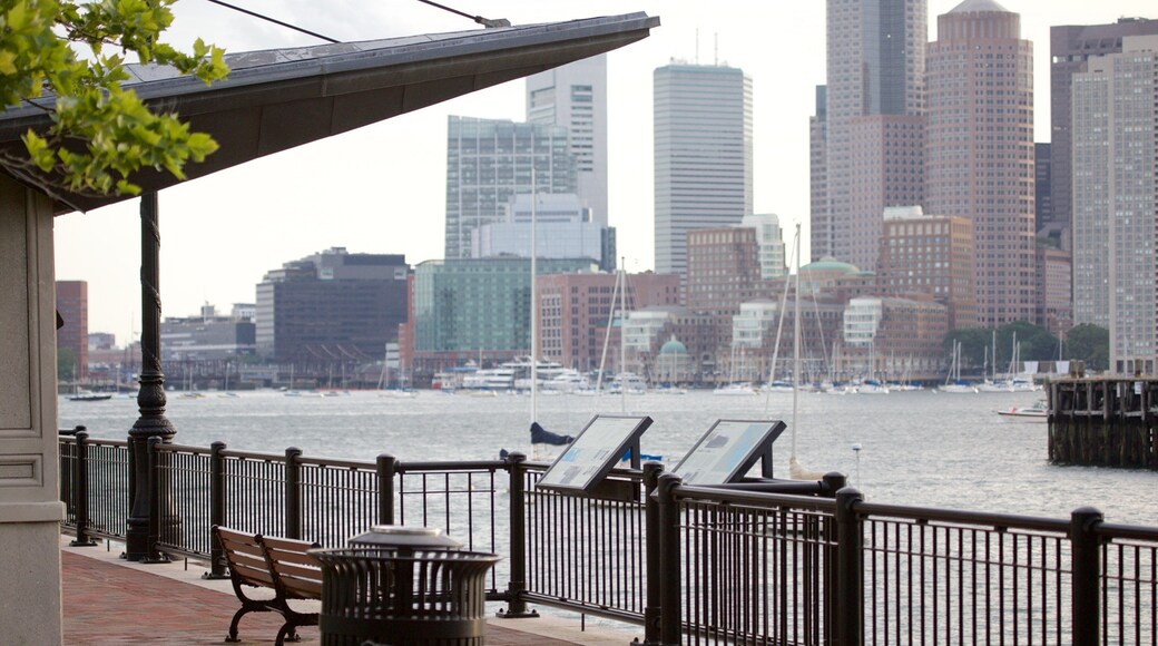 East Boston featuring a river or creek and city views