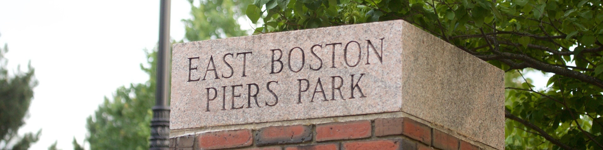 East Boston which includes a park and signage