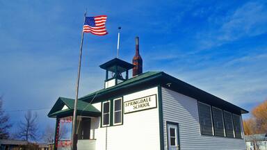 One room schoolhouse, Springdale, WA
