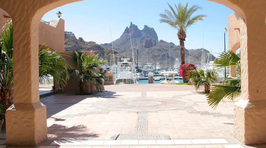 Entrance to luxurious Yacht Club, San Carlos, Mexico