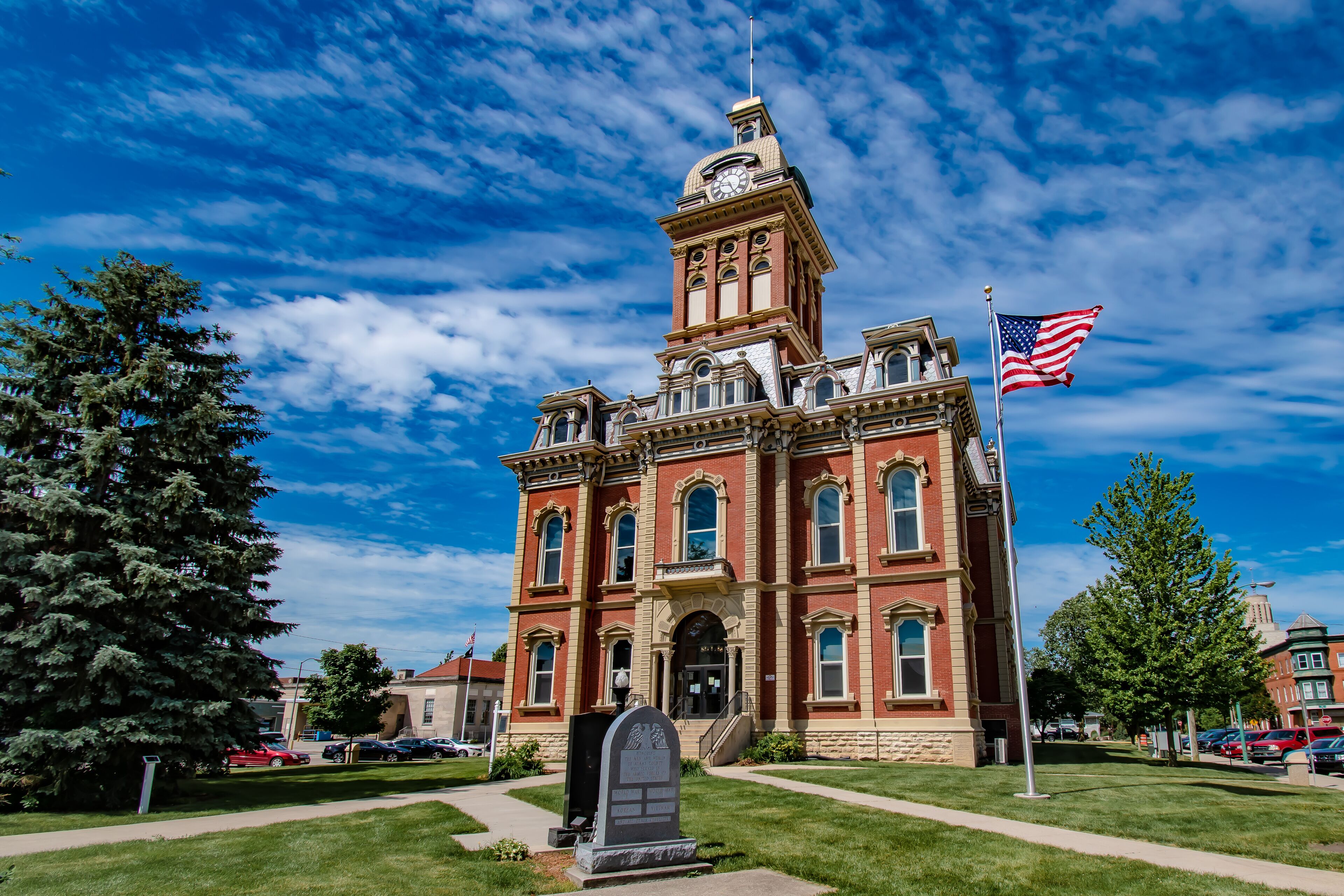Adams County Courthouse in Decatur, Indiana.
