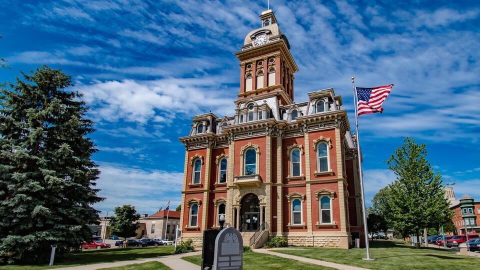 Adams County Courthouse in Decatur, Indiana.