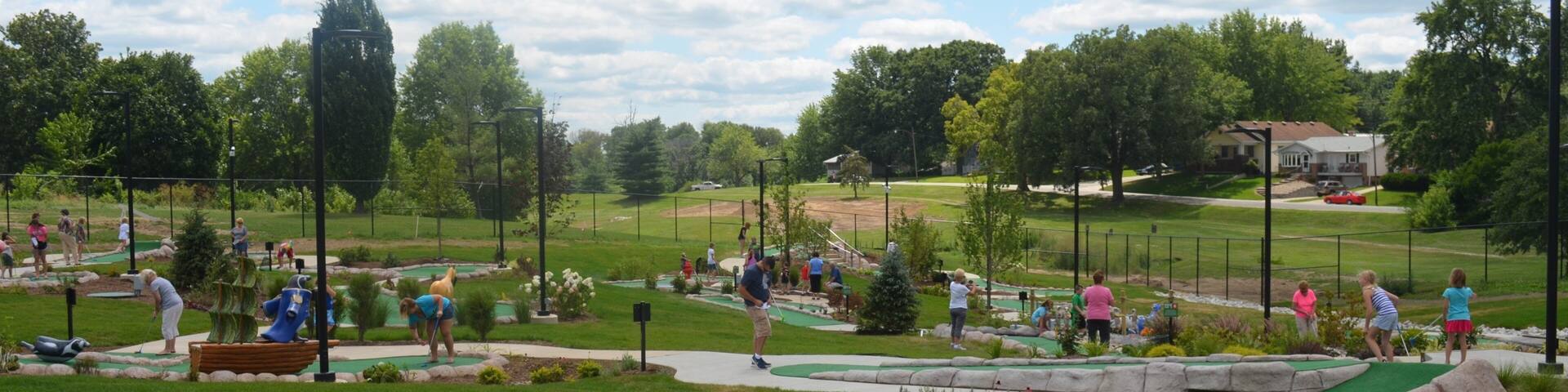 Decatur featuring golf as well as a small group of people