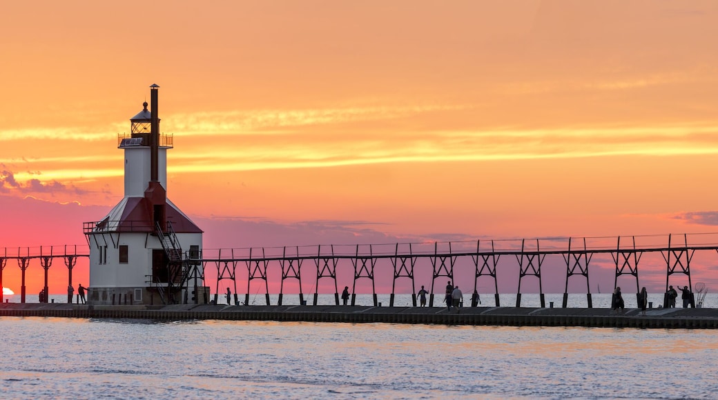 St. Joseph Lighthouses Sunset Panorama