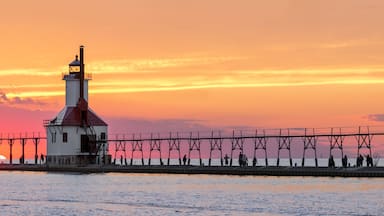 St. Joseph Lighthouses Sunset Panorama