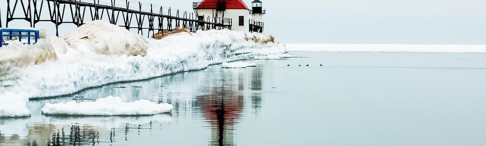 A unique looking and photogenic lighthouse located by Benton Harbor, MI.