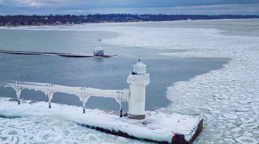 Frozen Lake Michigan