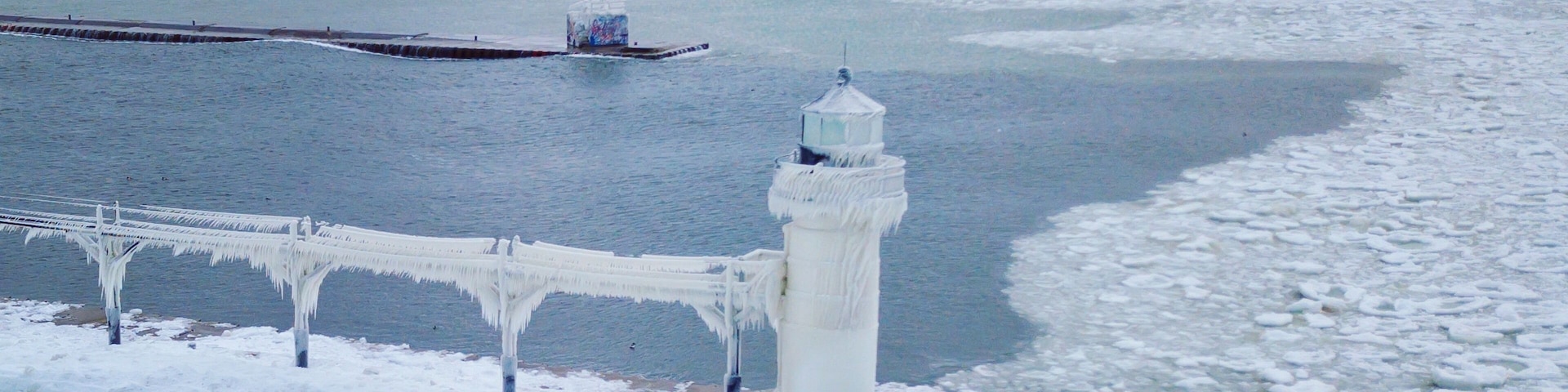 Frozen Lake Michigan