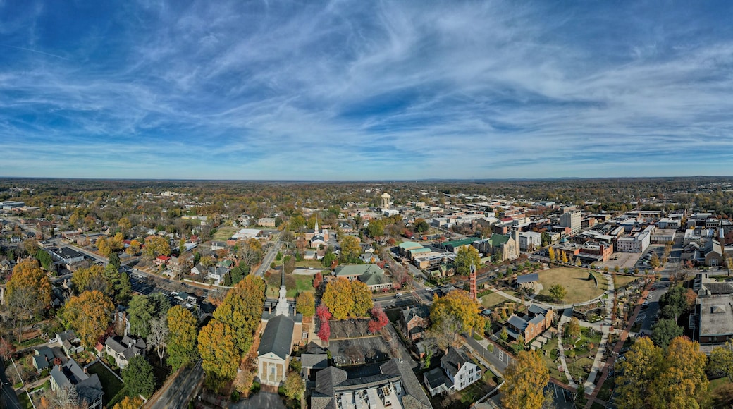 Top down view of Salisbury in North Carolina