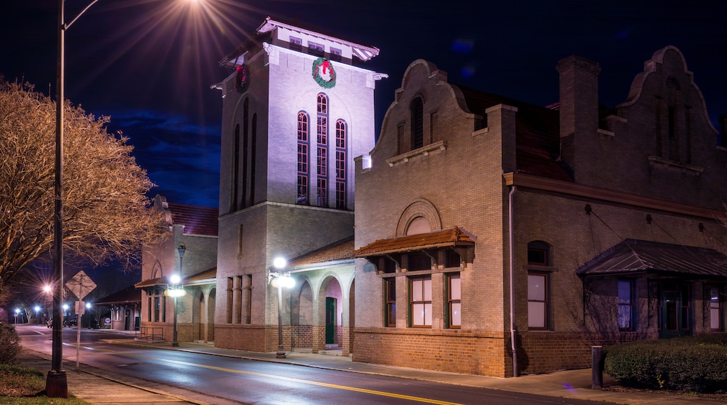 Railroad Depot in Salisbury, North Carolina, was built in 1907, Spanish mission- heyday of rail travel.