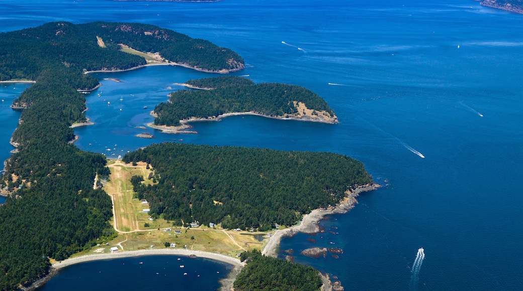 Stock Aerial Photo of Stuart Island San Juan Islands Washington USA