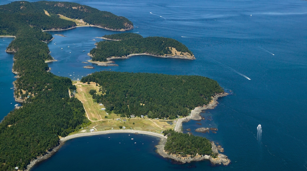 Stock Aerial Photo of Stuart Island San Juan Islands Washington USA