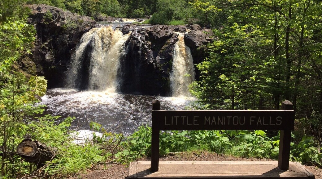 Little Manitou Falls in Pattison State Park #waterfall #Wisconsin #pattison