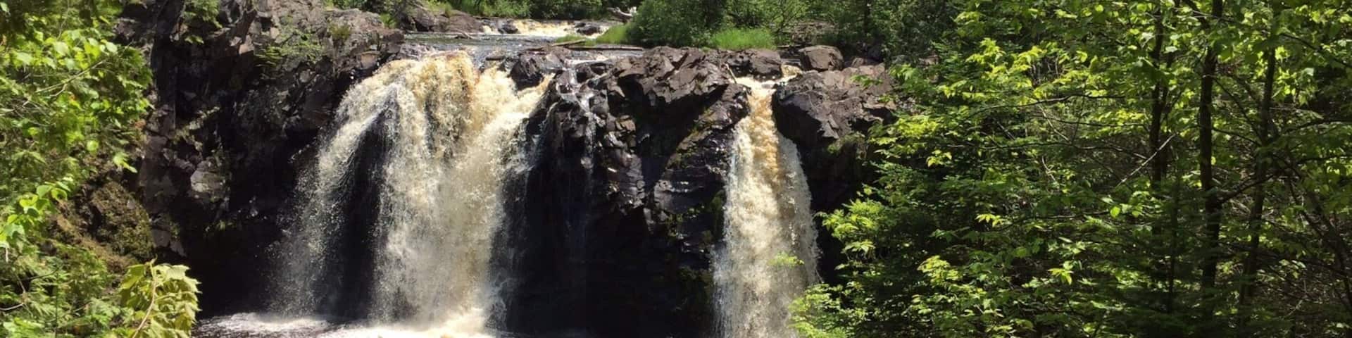 Little Manitou Falls in Pattison State Park #waterfall #Wisconsin #pattison