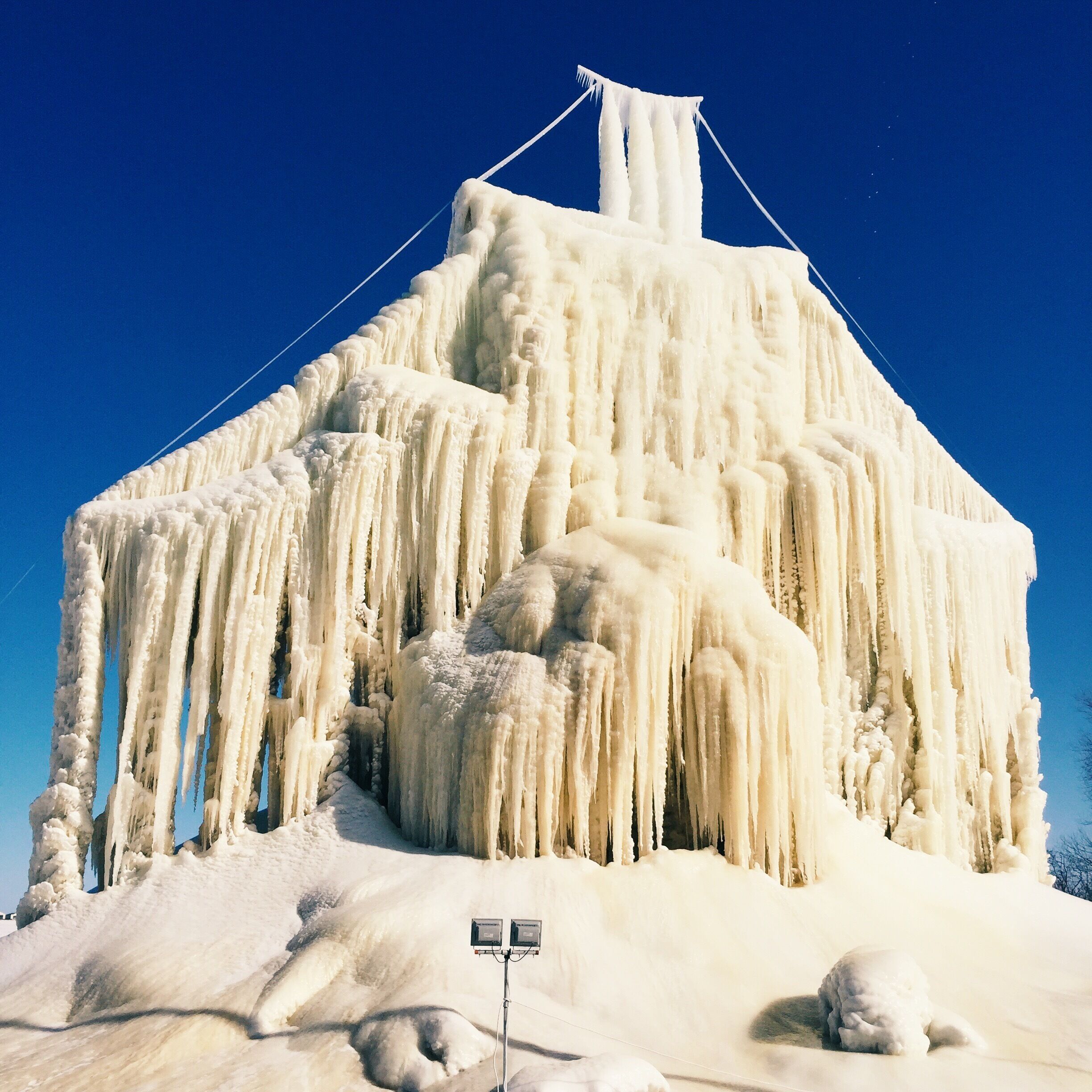 Frozen on the Wisconsin side of Lake Superior, right across the bridge from Duluth, MN #snow