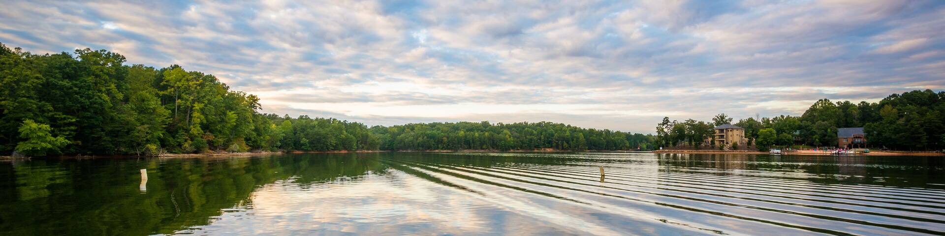 Lake Norman at sunset, at Lake Norman State Park, North Carolina