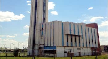The invisible airport... Just kidding but it has been decommissioned since 1994 the Stapleton tower still stands however. There are plans to make into a museum or observatory with a park. It's very cool landmark to show Denver's 1st airport.