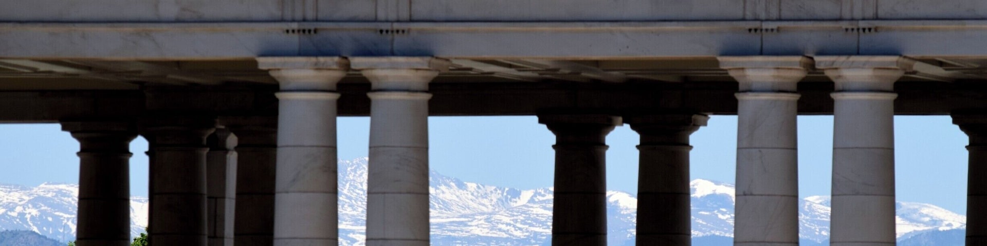 In springtime, the Rockies are still covered in snow while it's in the 70s and 80s in the city. Some of the best views in town are at Cheesman Park.