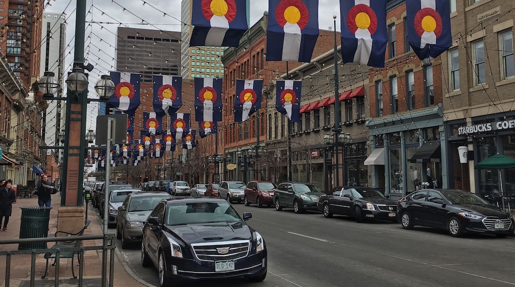 Strolling along downtown Denver.