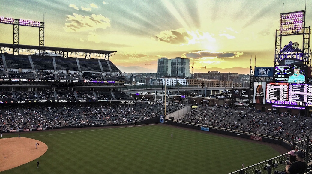 #denver #colorado #sunset #goldenhour #baseball