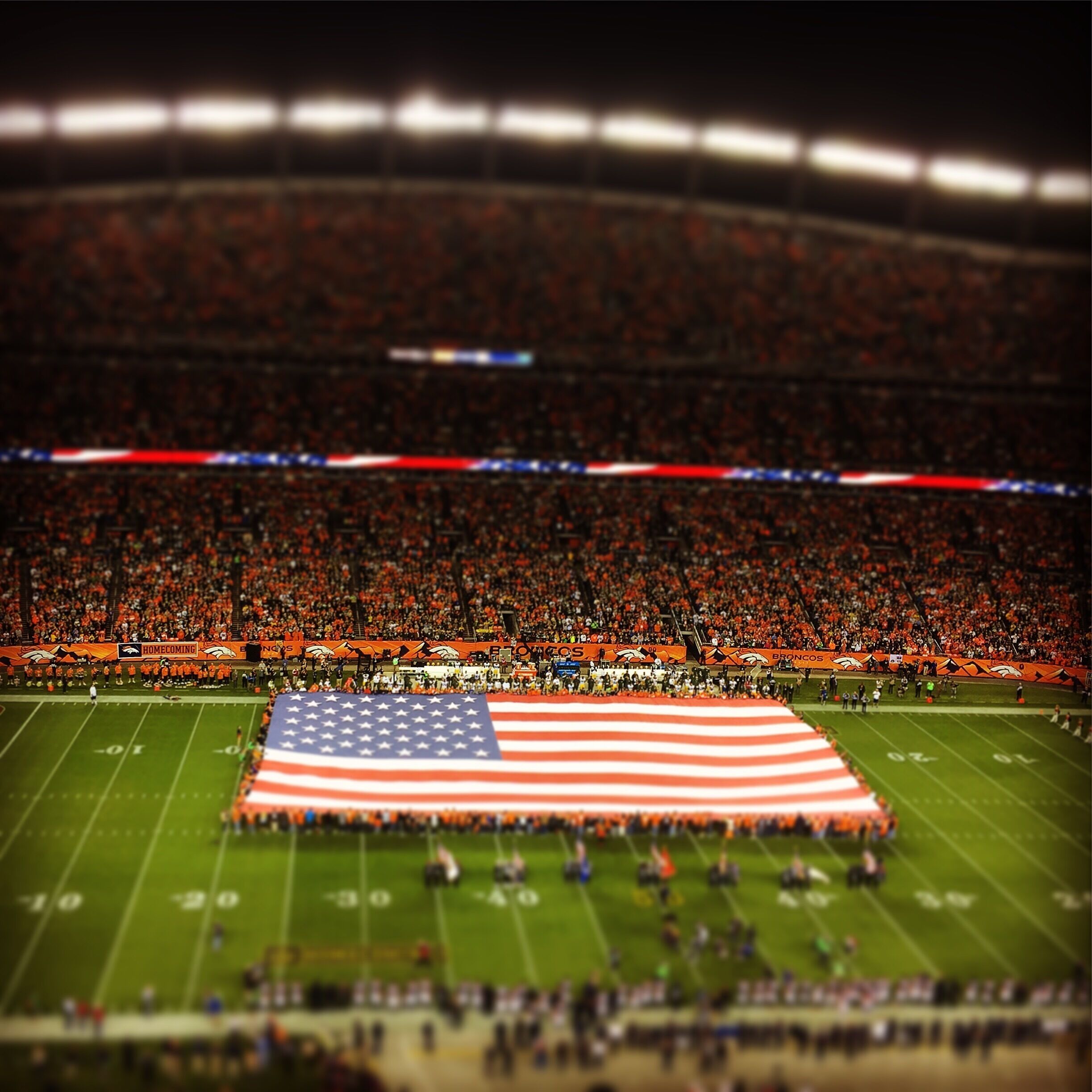 Broncos vs Packers.  Great stadium.