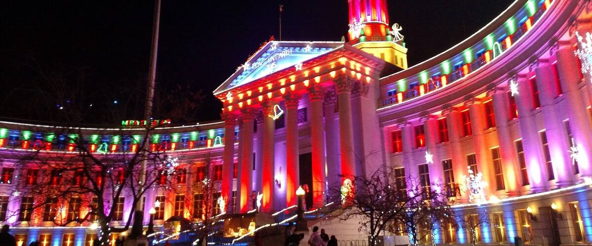 City Hall is gorgeously lit every holiday season.