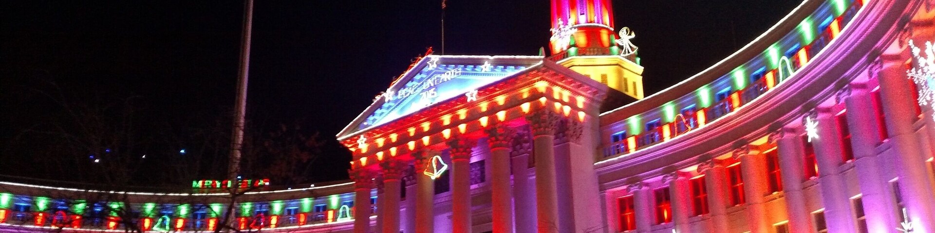 City Hall is gorgeously lit every holiday season.