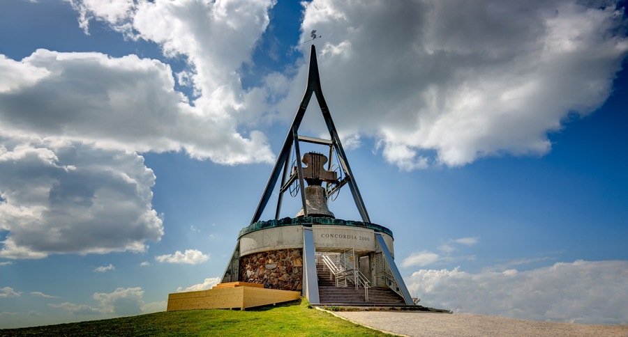 Concordia Bell, Kronplatz, south Tirol, Italy.