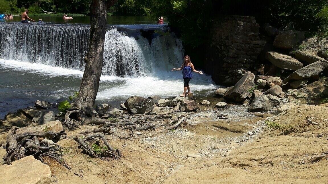 Dam used to cool off by tourists