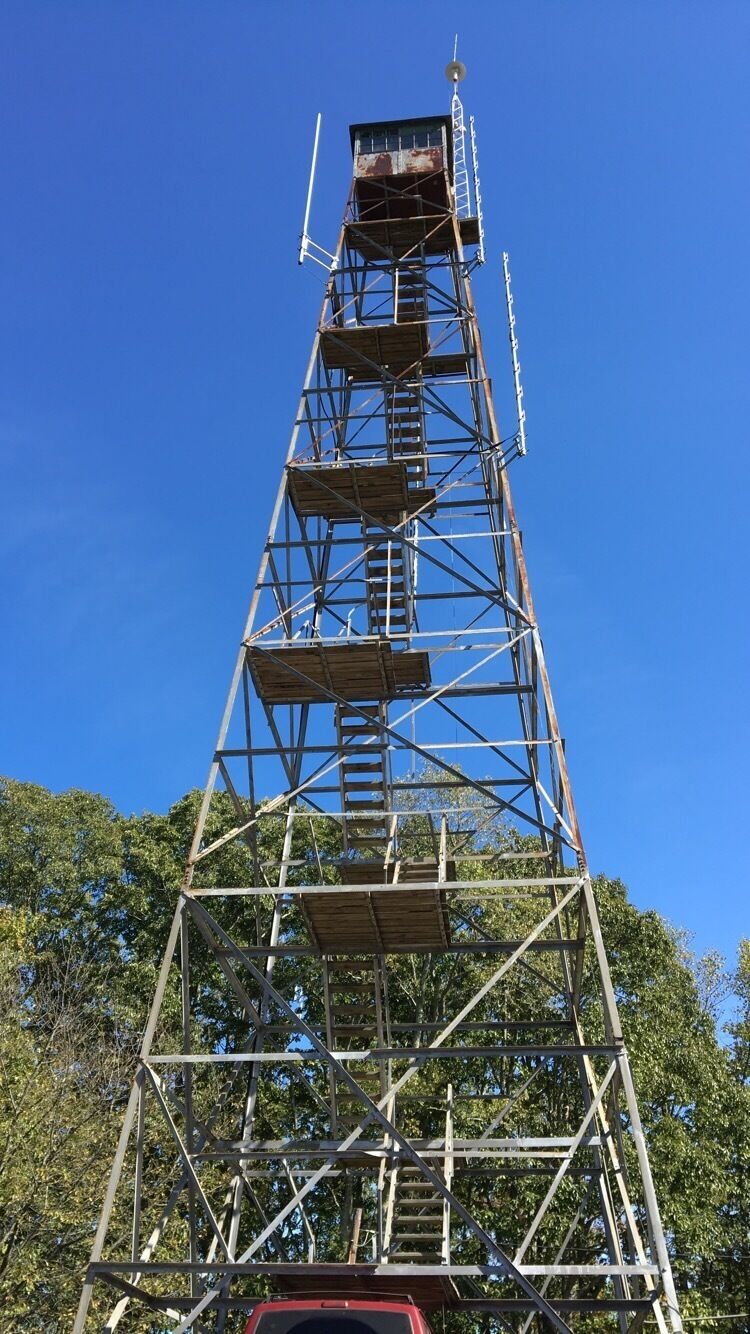 Blue bird fire tower. You can climb to the top for an amazing view 