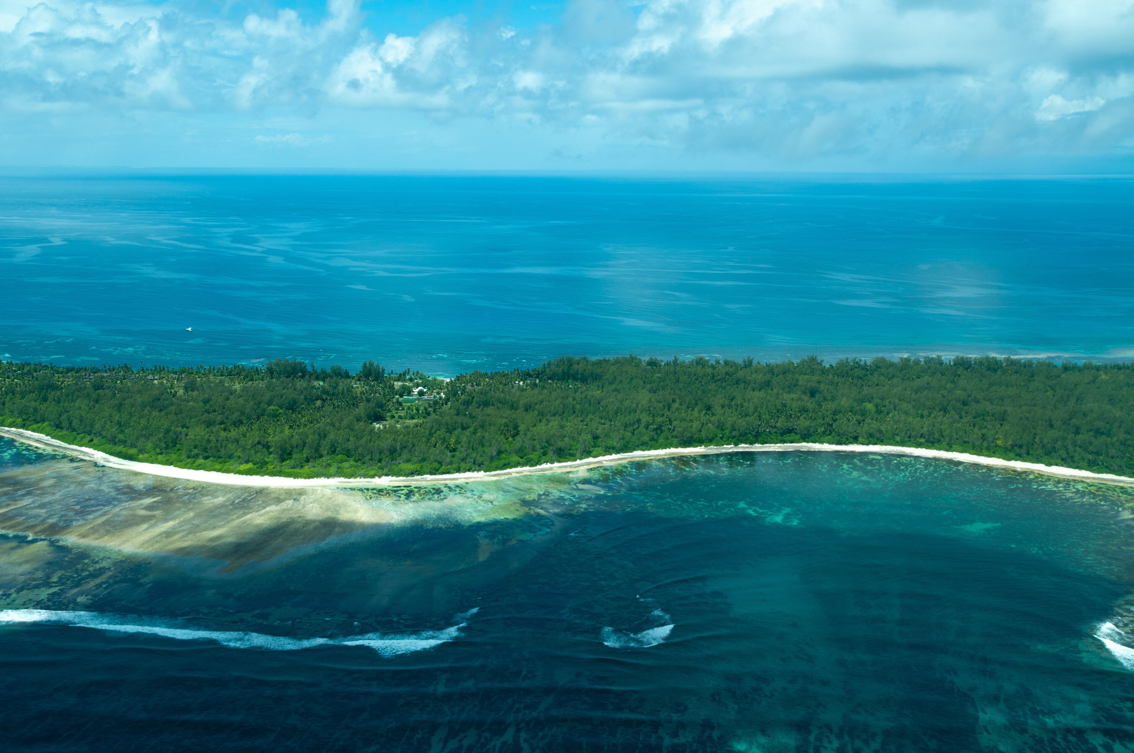 Aerial view of the Desroches Island, Seychelles