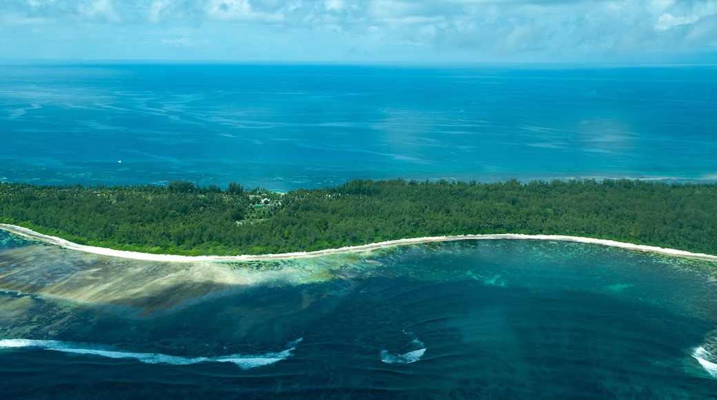 Aerial view of the Desroches Island, Seychelles