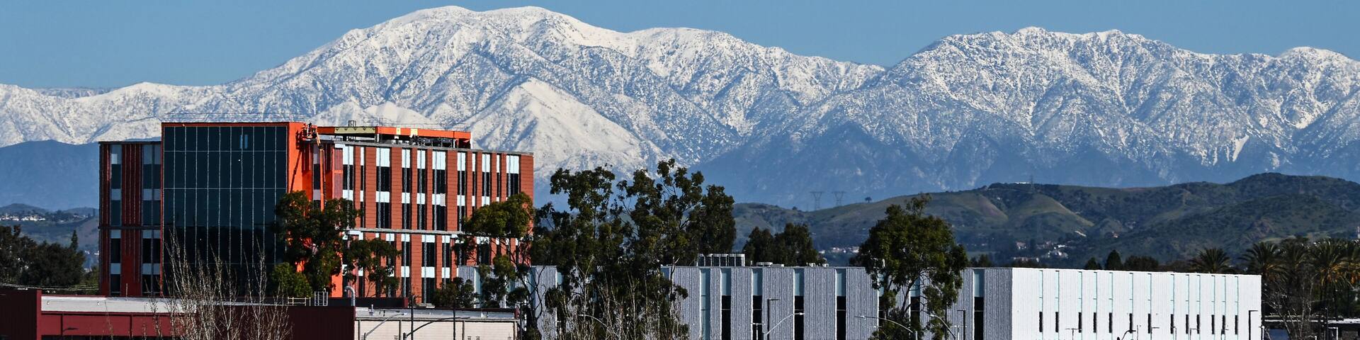 Mt. Baldy seen from the Flight in Tustin Legacy.