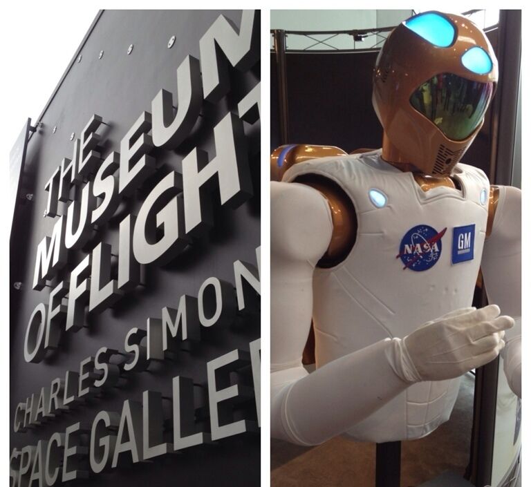 The newly opened Simonyi Space Gallery at the Museum of Flight has a robonaut.  In a few months there will also be a trainer, a Souyz capsule and a space toilet!!