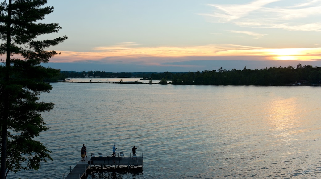 Pier sunset on east gull lake
