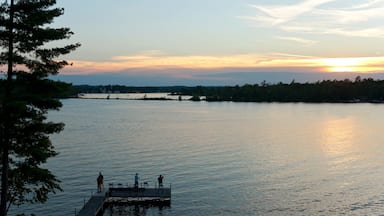 Pier sunset on east gull lake