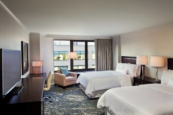 Premium bedding, pillowtop beds, in-room safe, desk