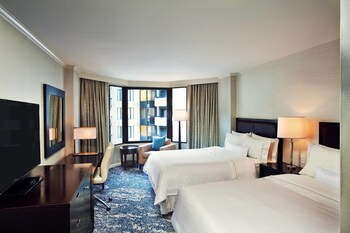 Premium bedding, pillowtop beds, in-room safe, desk