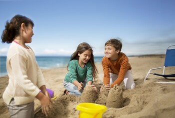 On the beach