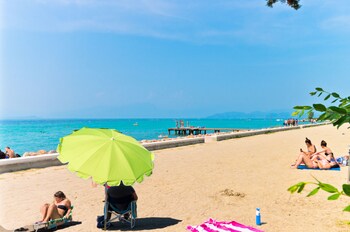 On the beach, beach bar