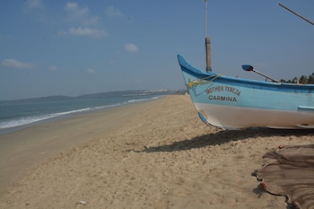 Na praia