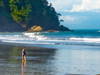 Ubicación cercana a la playa, tumbonas y toallas de playa