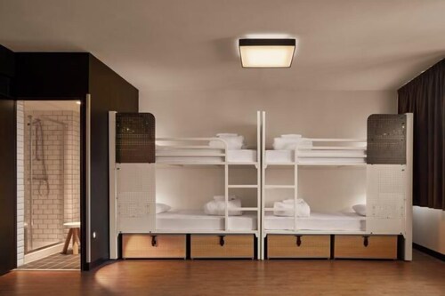 1 bedroom, blackout drapes, soundproofing, iron/ironing board