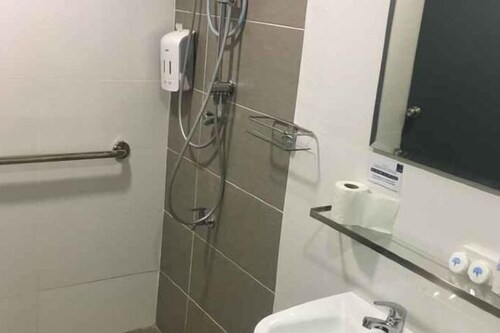 Bathroom | Shower, rainfall showerhead, free toiletries, hair dryer